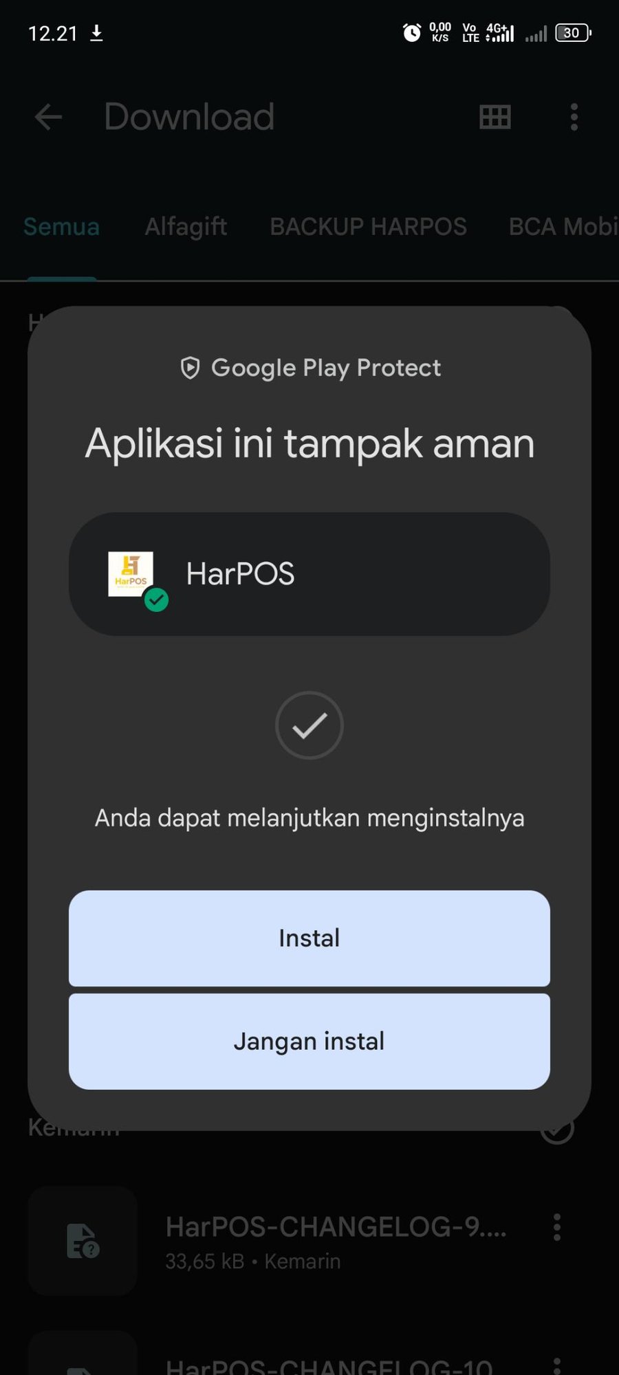 Google Play Protect: HarPOS tampak aman